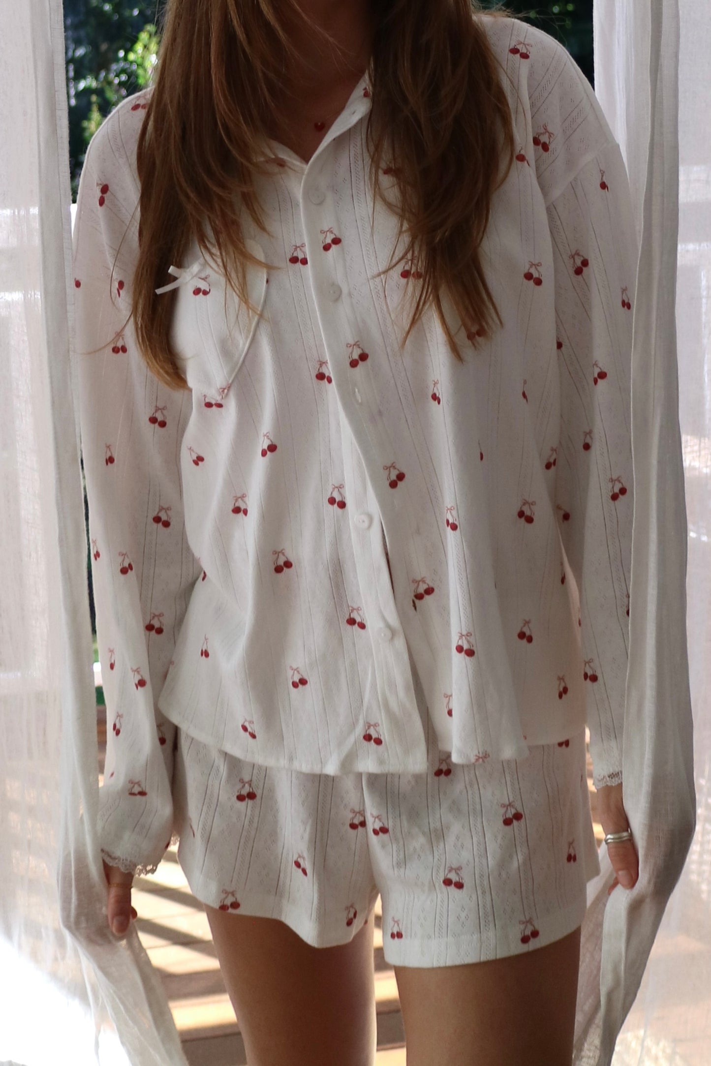 Chérie Long Sleeve Top & Shorts Pyjama Set