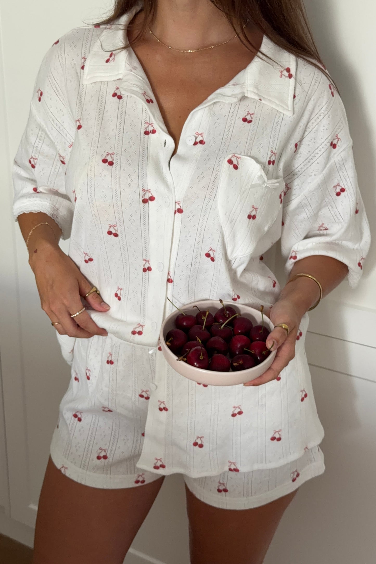 Cherie Button Up Shirt & Shorts