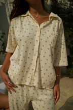 La Fleur Short Sleeve Shirt & Long Pyjama Pant
