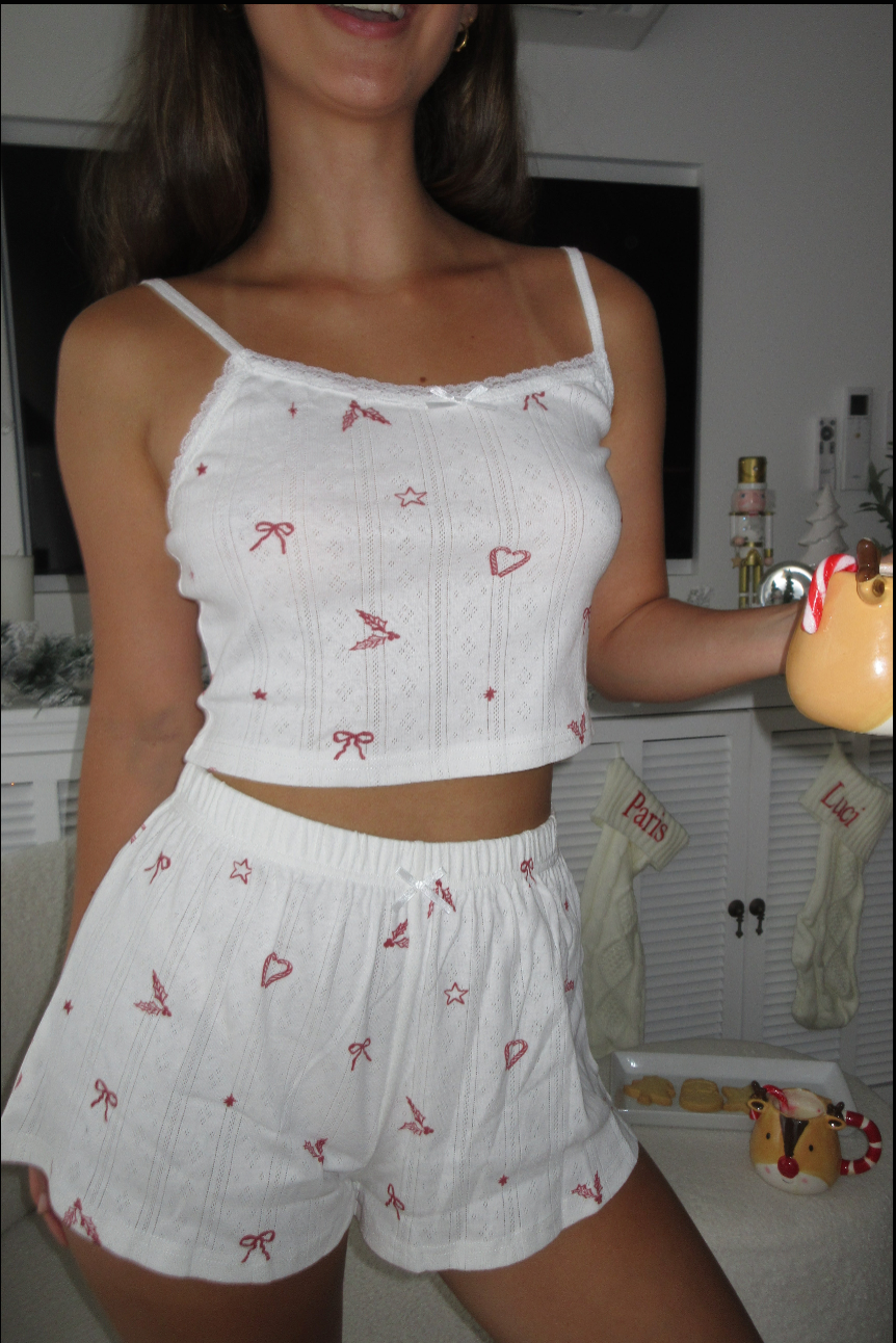 Mistletoe Singlet & Shorts Set
