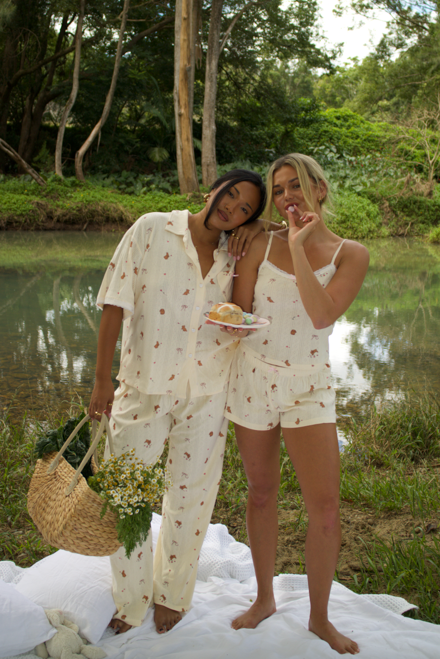 Bunny Button Up & Long Pants