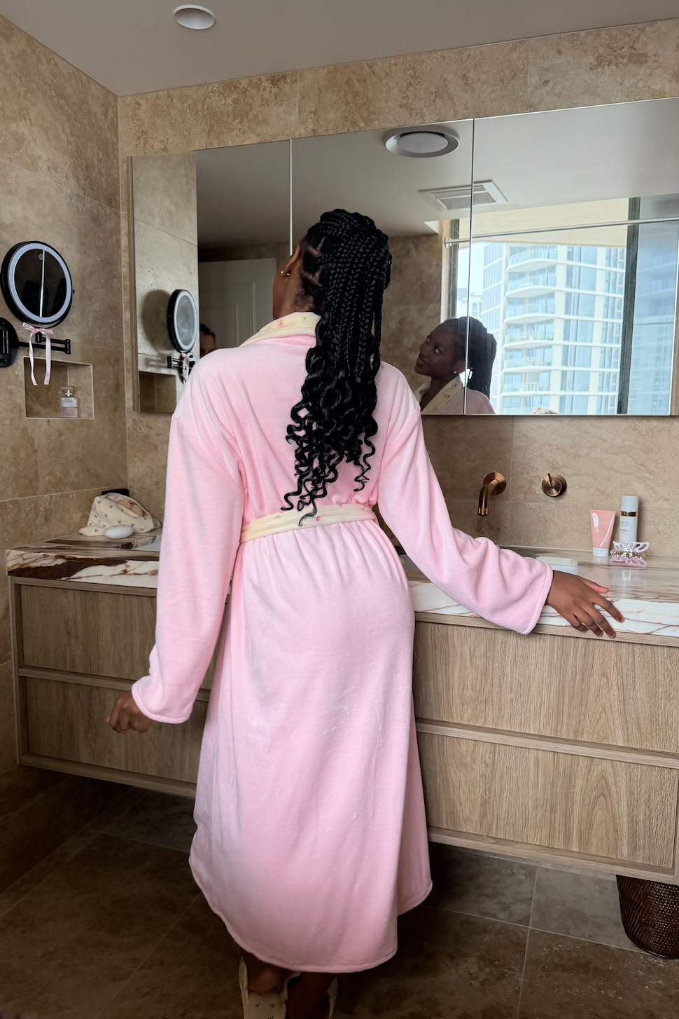Pink Petal Robe & Headband Bundle
