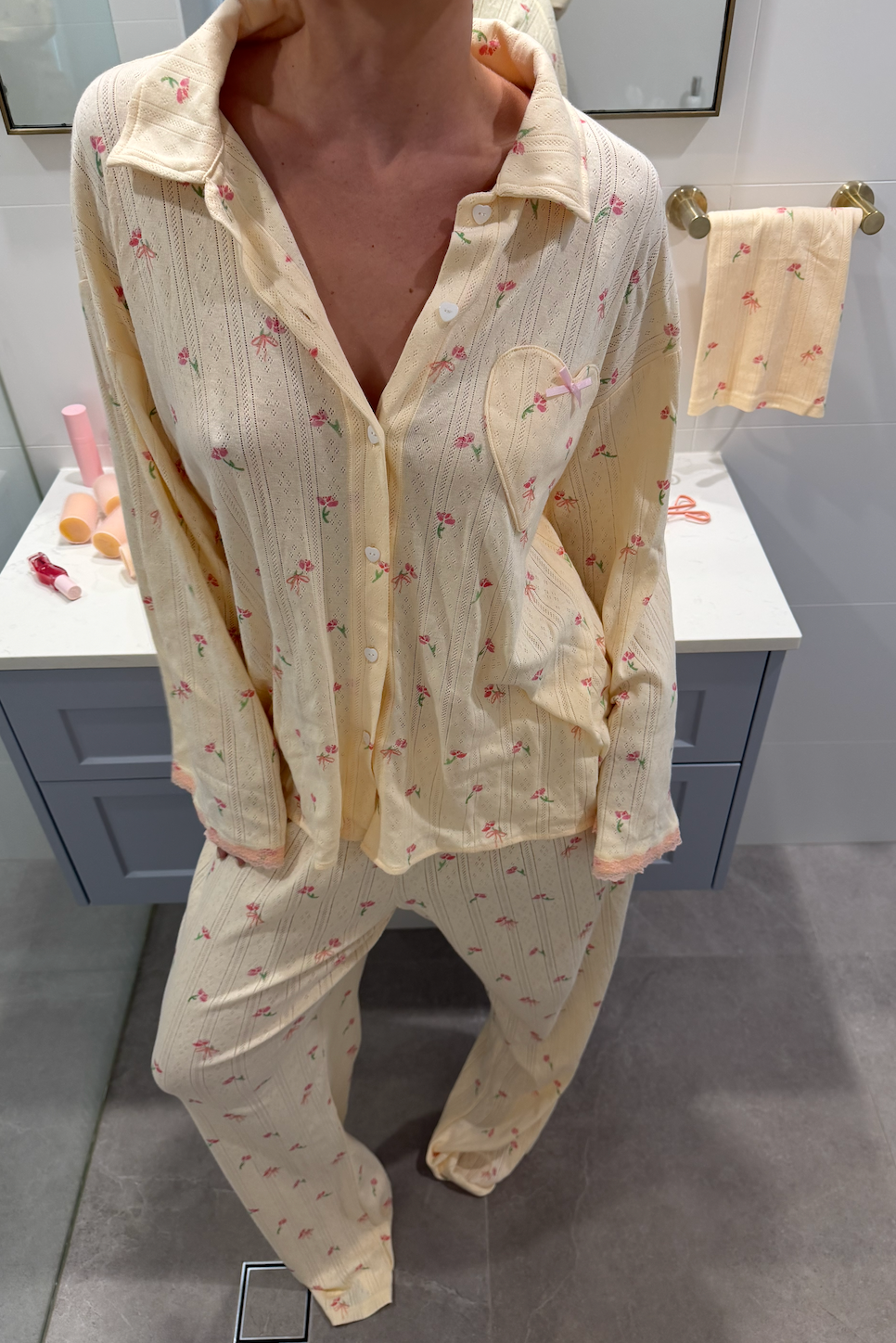 Pink Petal Long Pyjama Set